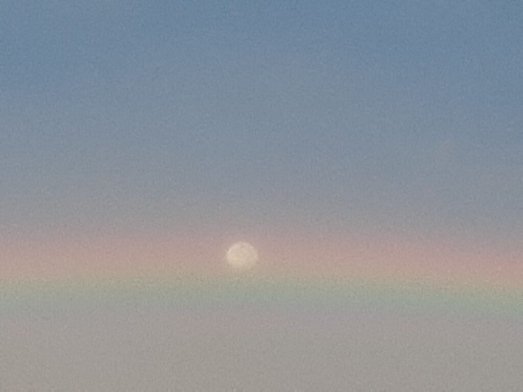 虹と月